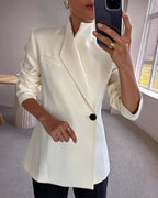 One Button Chic Leisure Suit Blazer