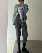 2 Color Knitting Short Cardigan