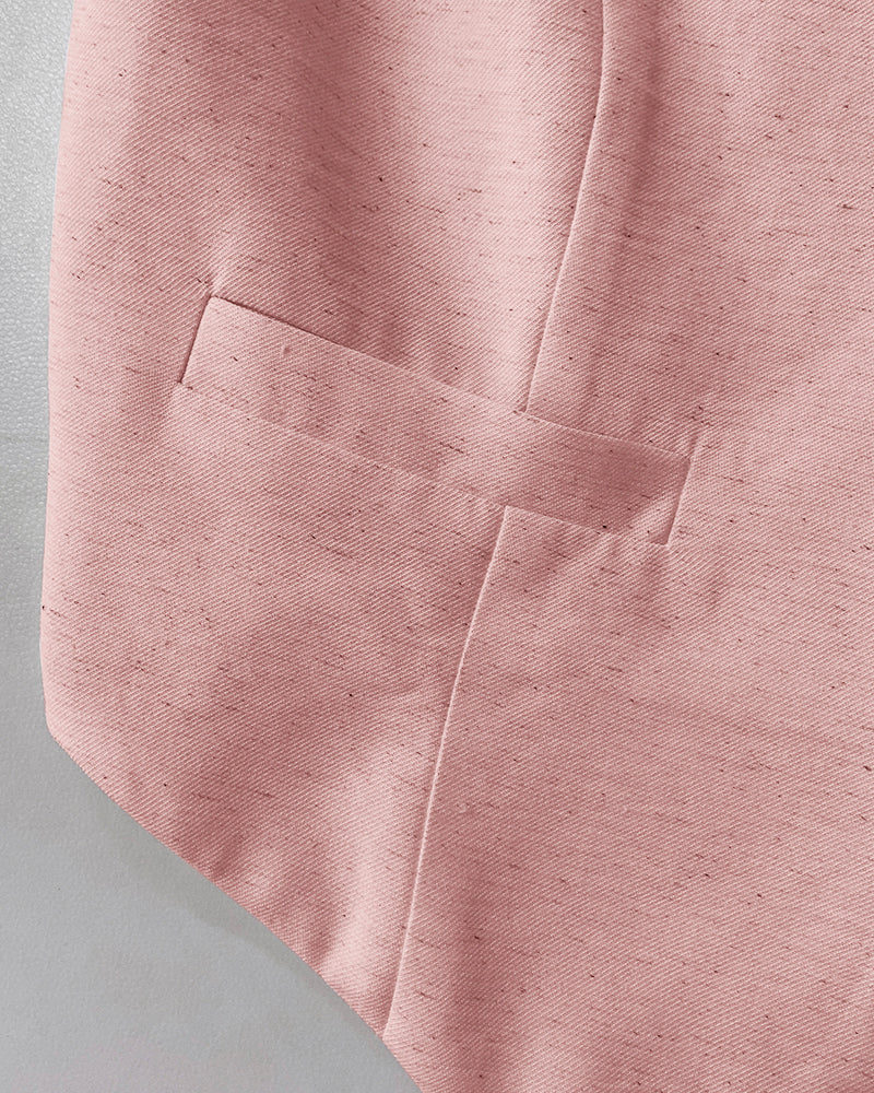 2 Pieces Outfits V Neck Sleeveless Button Front Vest Crop Top And Casual Zipper Fly Elastic Back Waist Wide Leg Pants Set