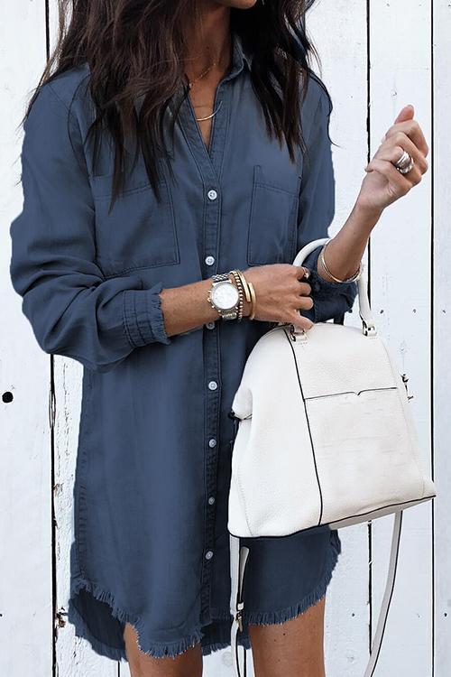 Denim Shirt Dress Overcoat