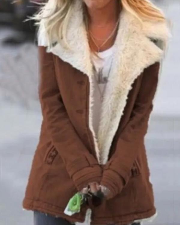 Fluffy Lined Cotton Padded Jacket