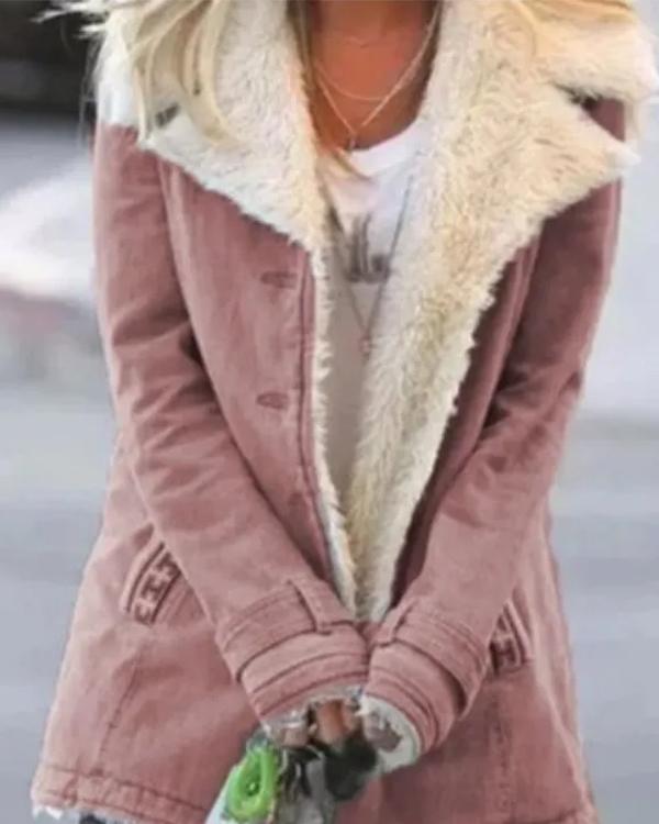 Fluffy Lined Cotton Padded Jacket