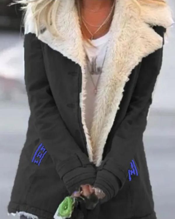 Fluffy Lined Cotton Padded Jacket