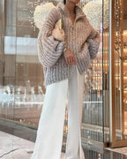Sequined Knitting Jacket Sweater