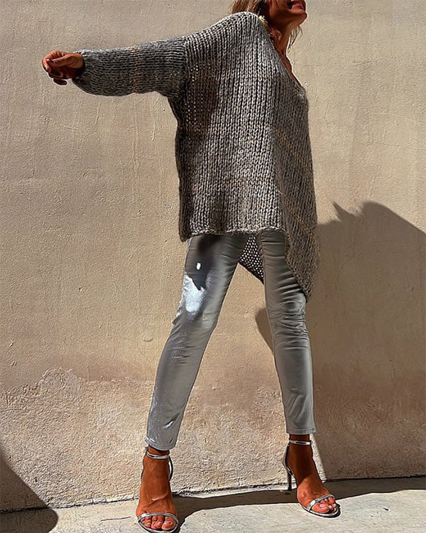 Metal Feel Leggings Pants