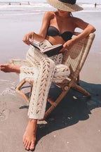 Hollow Out Knitted Bikini Beach Pants