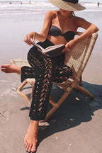 Hollow Out Knitted Bikini Beach Pants