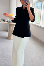 One Button Chic Leisure Suit Blazer