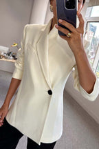 One Button Chic Leisure Suit Blazer