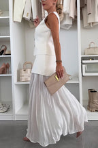 Fashion Vest & Chiffon Skirt Set