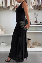 Fashion Vest & Chiffon Skirt Set